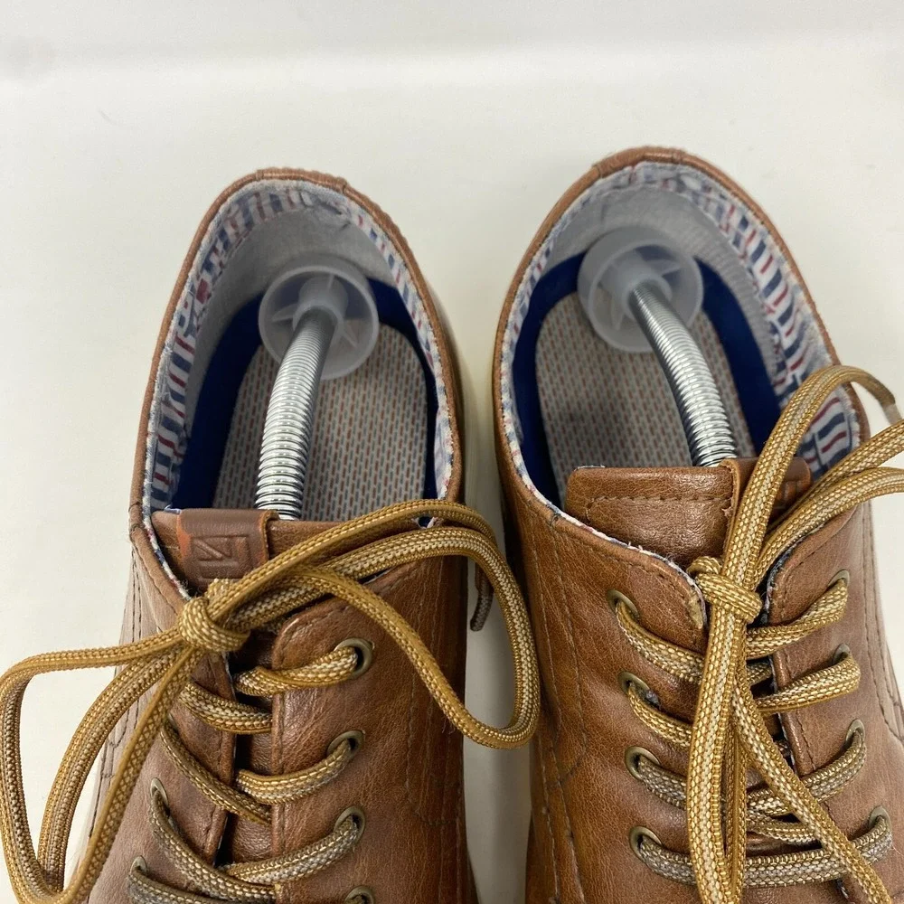 Ben Sherman Brown Faux Leather Comfortable Lightweight Dress Oxford‎ Shoes Sz 12